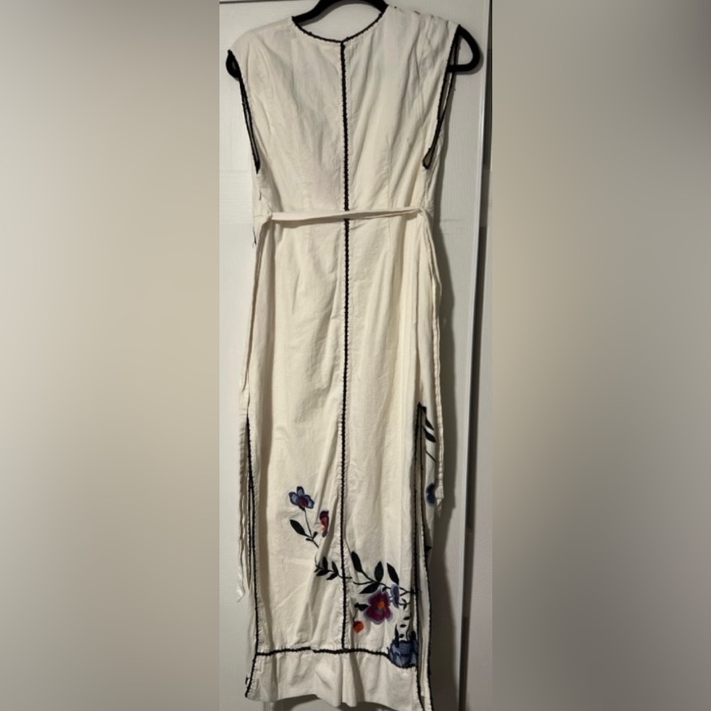 Free People Floral Embroidered Tie Waist Bo Dress - Picture 3 of 4